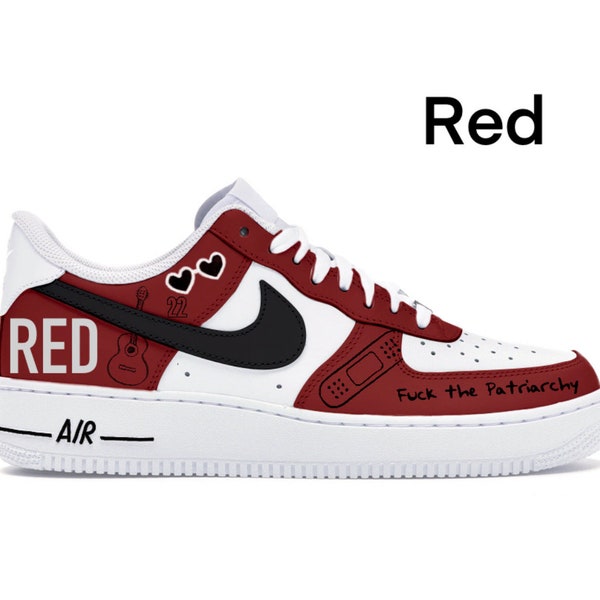 Red (Taylor’s version) Custom Sneakers Nike Air Force 1s