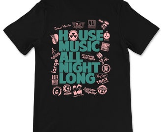 T-shirt de musique house - Dédicace - Maisons de disques - Années 90 - Années 80 - Chicago - Détroit - New York - Pionnier - larry levan dj disco funk soul