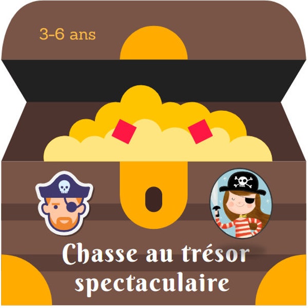 Chasse au trésor spectaculaire Pirates enfants 3-6 ans - Monde imaginaire