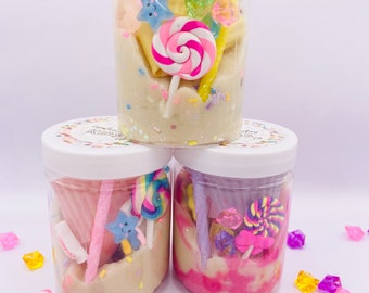 Birthday Cupcake Playdough Kit - Sensory Jar with Candy Charms & Sprinkles for Kids Ages 3+