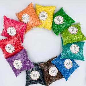 Hand Dyed Sensory Rice for DIY Sensory Bin