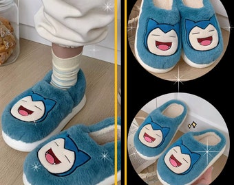 Unisex nime character COZY slippers, Cute snorlax Slepper,