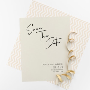 ミニマリストの Save the Date デジタル招待状、モダンな Save the Date、結婚式の Save the Date、結婚式の Save the Date テンプレート、Save the Date 印刷