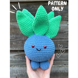Blue monster crochet amigurumi PATTERN ONLY