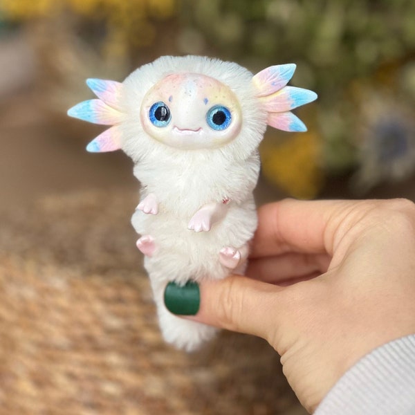 Tiny Axolotl - miniature plush toy