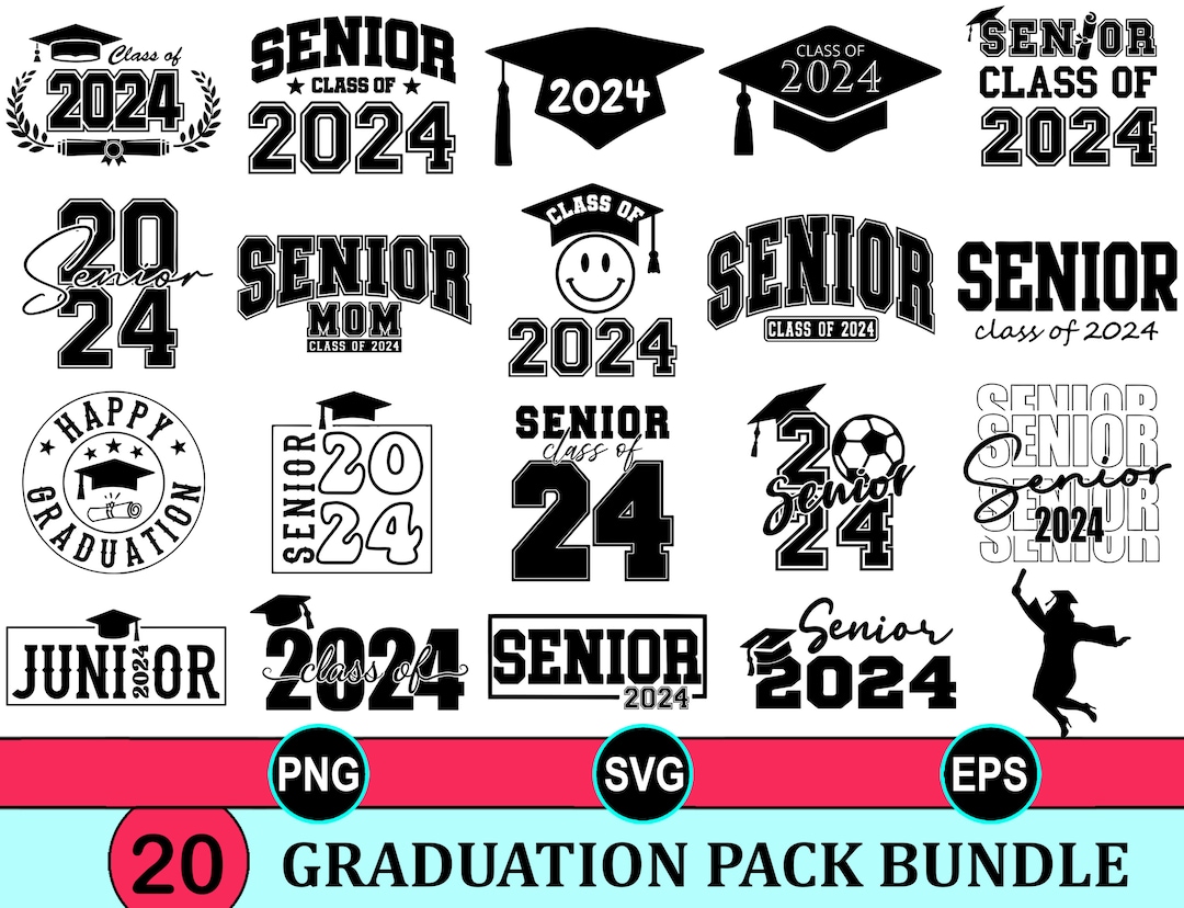 Graduation SVG Bundle, Proud Graduate 2024 SVG, Senior 2024 Svg, Class ...