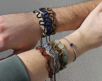 Spontanes Makramee Armband - Handgefertigtes Boho Cord Armband, Für Herren und Damen