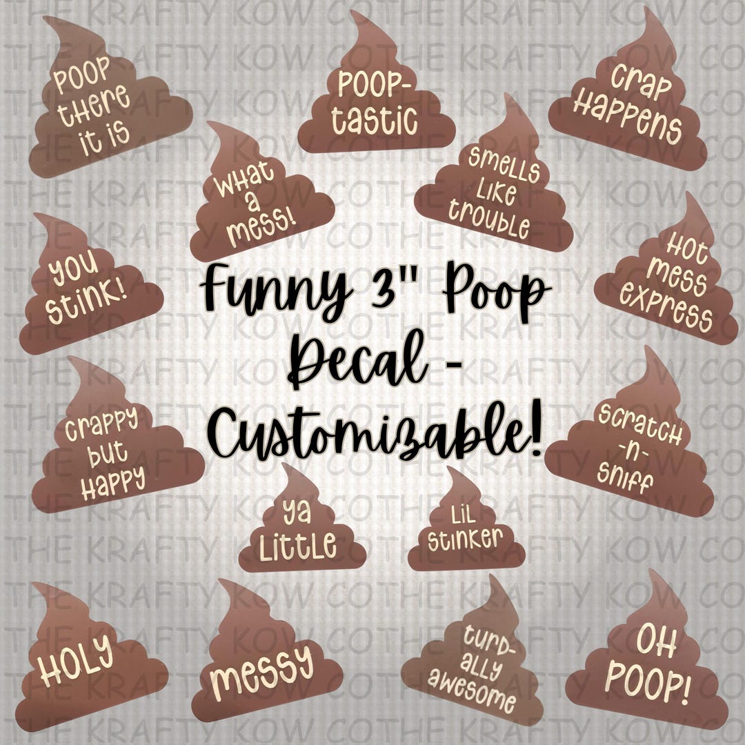 Poop Meme Sticker Funny Poop Emoji Sticker, Gag Gift, Bathroom Humor, Happy Mail ...