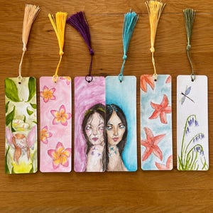 handpainted watercolour bookmarks