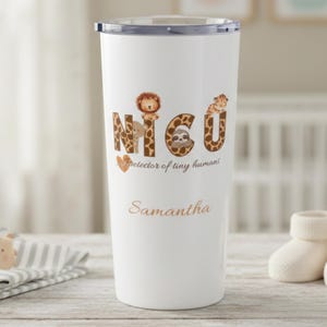 Personalized NICU Nurse Tumbler – Custom 20oz Cup, Protector of Tiny Humans Gift for Neonatal Heroes