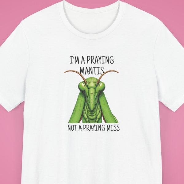 I'm A Praying Mantis Not A Praying Miss, Feminist TShirt, Funny Tee, Vintage Shirt, Cool Graphic Shirts, Gift For Her, Comfort Colors