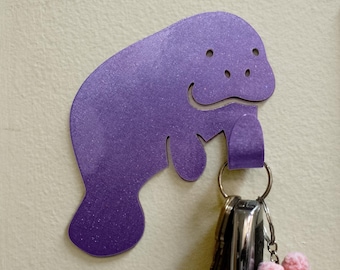 Manatee Wall Hook | Key Holder | Florida Decor | Manatee Decor | Sea Cow | Beach House Decor | Children's Room Decor | Aquatic Decor