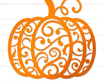 Swirly Pumpkin Wall Art - Fall Decor | 14-Gauge Steel, Weather & UV Resistant | Handcrafted Autumn Decoration for Indoor/Outdoor Use