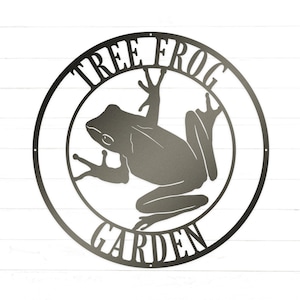 Custom Frog Garden Sign | Gardening Gift | Garden Decor | Gift For Her | Outdoor Decor | Metal Yard Sign | Personalized Wall Hanging