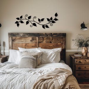 Metal Vine Wall Scroll Hanging | Metal Home Decor | Farmhouse Wall Decor | Wall Gap Filler | Metal Branch Sign | Simplistic | Wall Art