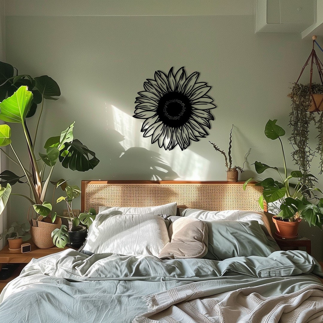 Sunflower Wall Art Metal Home Decor Farmhouse Wall Decor Simple