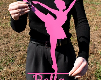 Ballerina Monogram | Personalized Metal Ballet Decor | Dance Gift For Girls