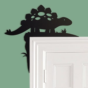 Cute Dinosaur Door Frame Topper Metal  | Door Frame Corner Sign | Metal Wall Art | Children's Room Decor |  Dino Decor