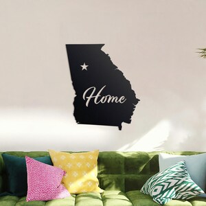 Georgia Metal State Sign | Housewarming Gift | Southern Home Decor