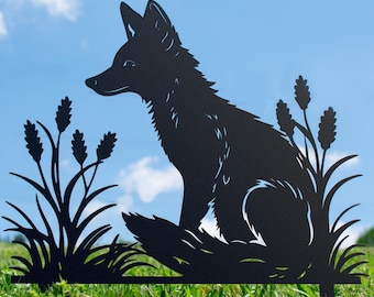 Whimsical Fox Metal Garden Stake | Garden Decor | Animal Yard Art | Backyard Decor | Gift for Her | Birthday Gift | Nature Lover Gift