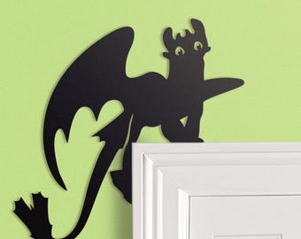 Toothless Metal Door Frame Topper | How to Train Your Dragon | Dragon Art | Fantasy Gift | Mythology | Fantasy | D&D |