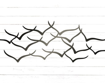 Flock of Birds Metal Wall Art | Seagull Beach Outdoor Patio Art | Coastal Patio Decor | Ocean Wall Art | Beach house Decor | Aquatic Decor