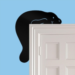 Manatee Door Topper | Florida Decor | Manatee Decor | Sea Cow | Beach House Decor | Children&#39;s Room Decor | Aquatic Decor | Crystal River