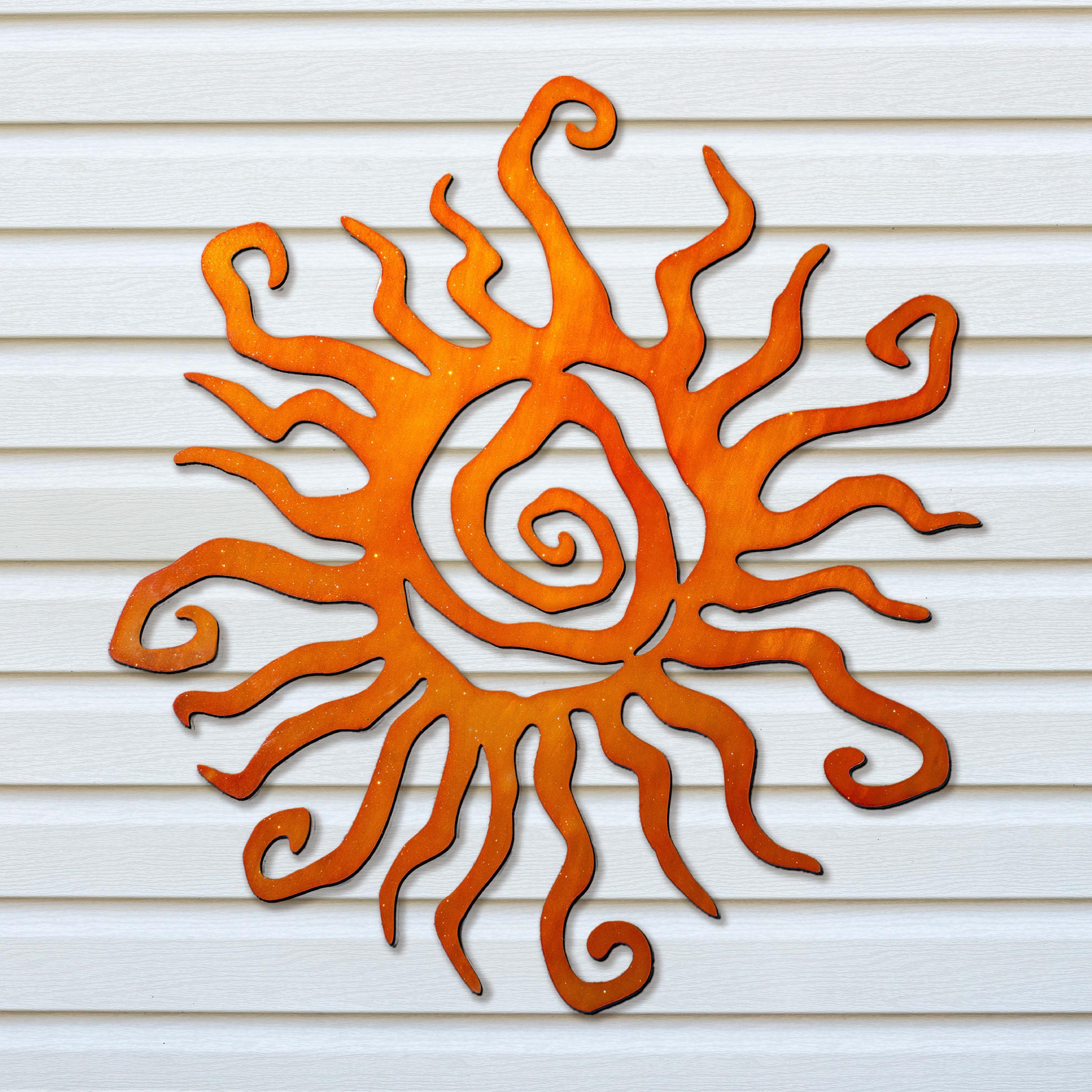 Sun Wall Art | Wacky Sun | Metal Patio Decor | Sun Metal Art