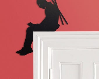 Deadpool Door Frame Topper Metal  | Deadpool Wall Decor | Marvel Fan Gift | Superhero Door Hanging | Marvel Wall Decor