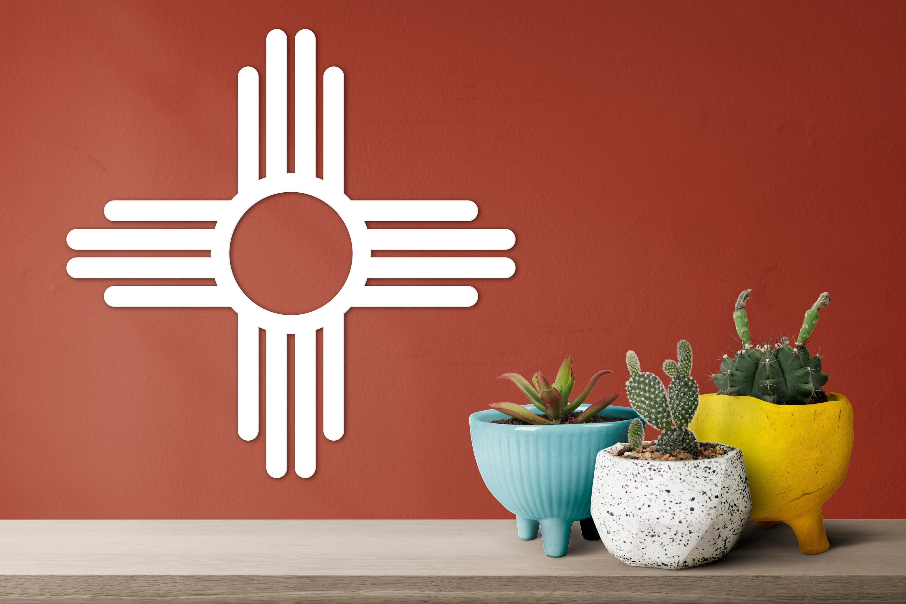Zia Sun Metal Art | Metal Wall Art | Southwestern Sun Wall Hanging | Southwest Decor | New Mexico Sign | Sun Symbol | Garden Patio Decor