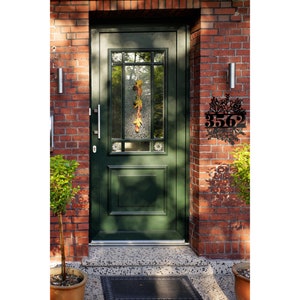 Personalized Floral House Number Sign | Metal House Numbers | Address ...
