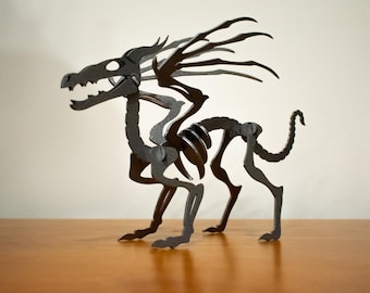 Metal Dragon DIY Kit |  Steel Sculpture | 3D Puzzle | Fantasy Decor | Mythical Gift | Do It Yourself | Desk Ornament | Welding | Welders |