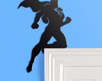 Superhero Metal Door Frame Topper | Comic Book Gift | Man Cave | Gift for Him | Boy's Room Decor