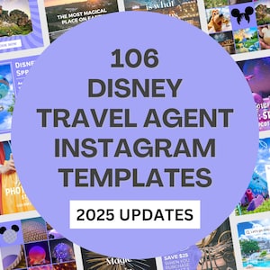 WDW-reisbureausjablonen voor sociale media | Instagram-sjablonen WDW | Instagram-berichten van reisbureaus | Digitale WDW-sjablonen