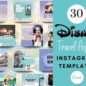WDW Travel Agent Social Media Templates | Travel Agent Templates DL | Travel Instagram Posts | Travel Instagram Templates | Theme Park Flyer