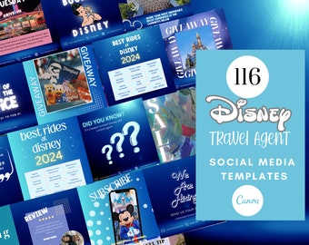 WDW Travel Agent Social Media Templates | Travel Agent Templates WDW | Travel Agent Instagram Posts | Travel Instagram Story Templates