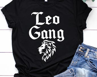 Koszulka Leo Gang, Koszulka ze znakiem zodiaku Lew, Koszulka retro z astrologią na sierpień, Prezent urodzinowy na lipiec, Koszulka dla miłośników horoskopów, Koszulka Leo Group