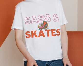 Chemise Roller Derby, Sass & Skates Tshirt unisexe