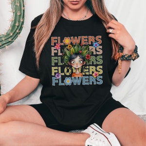 Flowers T-Shirt for Gardeners and Flower Lovers, Floral Tee, Gardening Shirt, Botanical Top, Plant Lover Gift, Nature Clothing