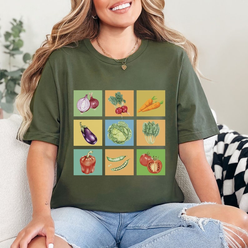 Retro Vegetables Gardening Tshirt, Farmer Tee, Garden Lover Gift