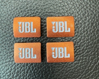 4 x JBL haut-parleur autocollant audio - emblème en aluminium lot de 4 pièces