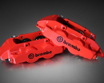 Pack de 8 autocollants Brembo pour étrier de frein résistant à la chaleur Caliper Decal noir