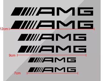 Set van 6 stickers voor Mercedes Benz AMG remklauw hittebestendige remklauwsticker