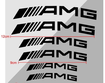 Set van 6 stickers voor Mercedes Benz AMG remklauw hittebestendige remklauwsticker