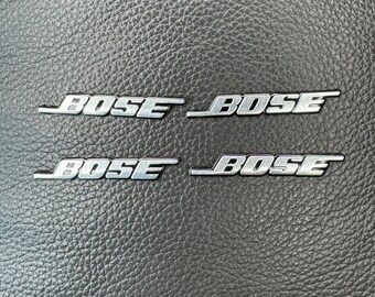 Bose luidsprekersticker autoradio 3D aluminium embleembadge. Set van 4 stuks