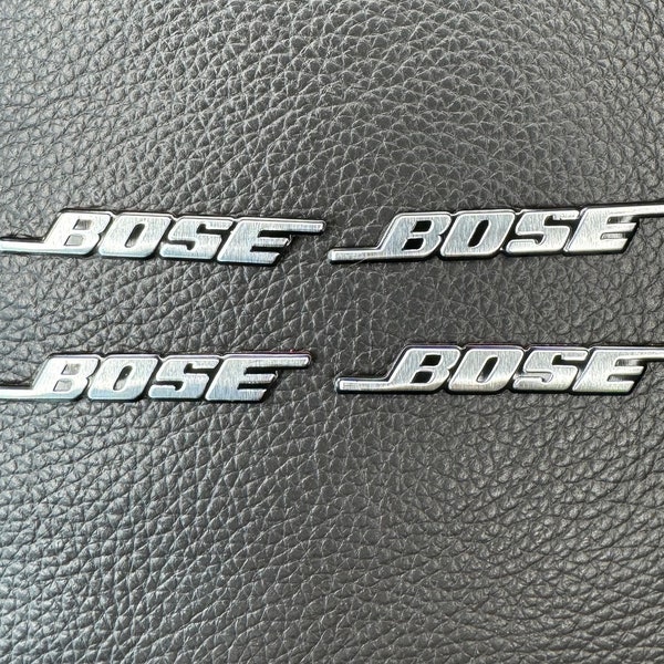 Bose Speaker Sticker Car Audio 3D Aluminum Emblem Badge. Set 4 pieces
