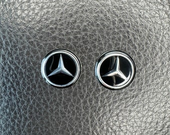 2x Logo emblème autocollant clé Mercedes - 14 mm - aluminium