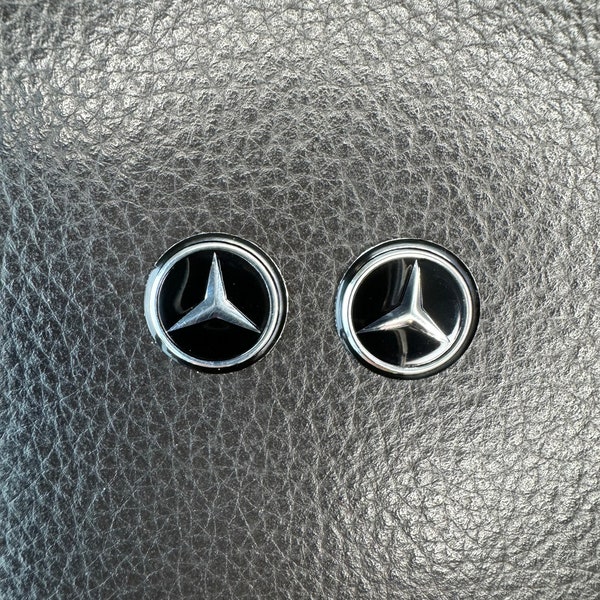 2x Logo emblème autocollant clé Mercedes - 14 mm - aluminium