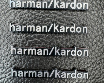 Harman Kardon luidsprekersticker autoradio 3D aluminium embleembadge. Set van 4 stuks