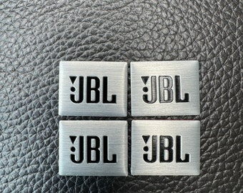 4 x JBL haut-parleur autocollant audio - emblème en aluminium lot de 4 pièces